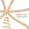 Christmas Decor - Gold Glass Rhinestone Bow Tree Topper(Gold)